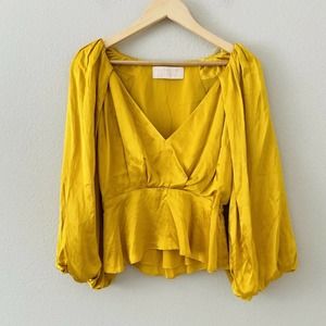 Keepsake the Label Swoon Long Sleeve Top Peplum